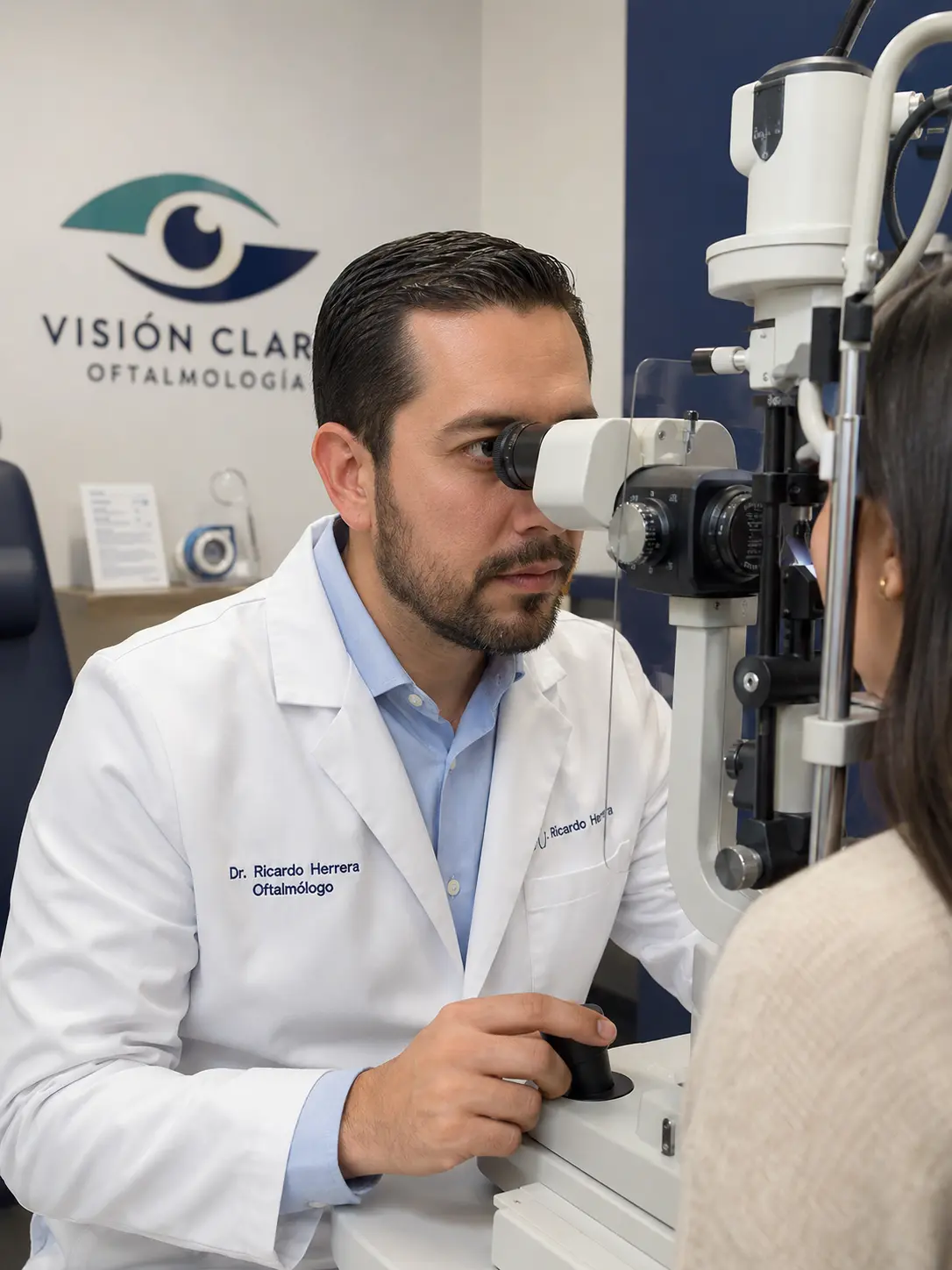 Oftalmólogo en evaluación visual especializada