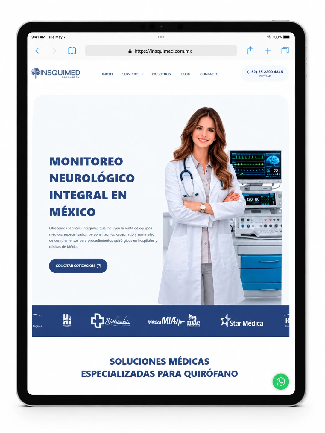 Sitio web INSQUIMED