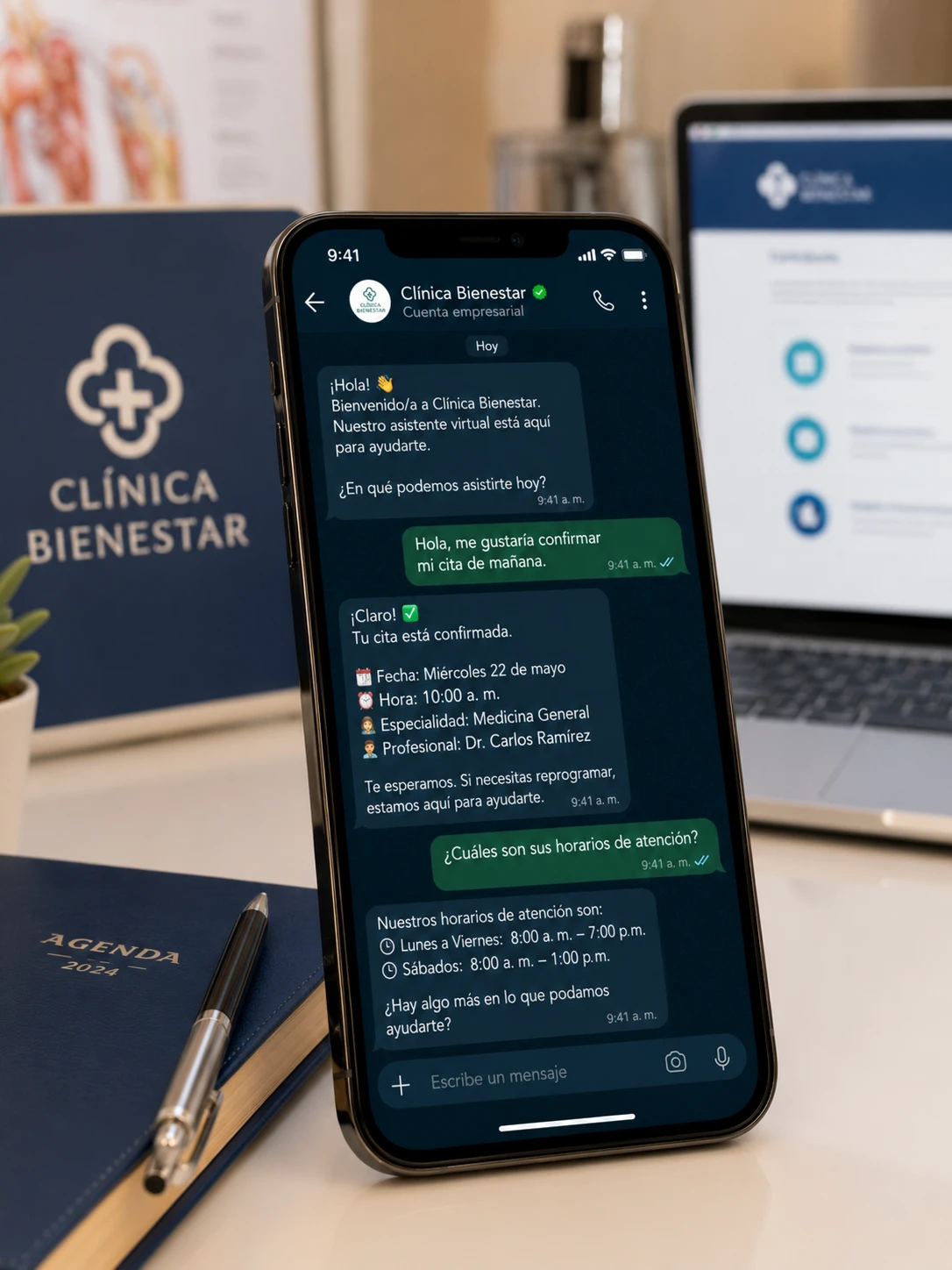 Automatización de WhatsApp y CRM para consultorio médico