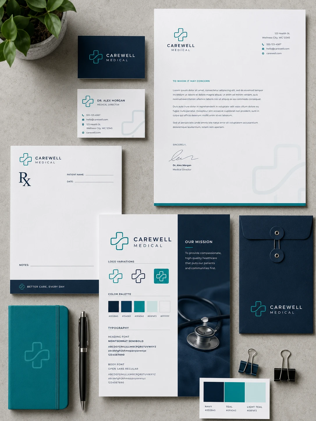 Identidad visual y branding para clínica o consultorio médico
